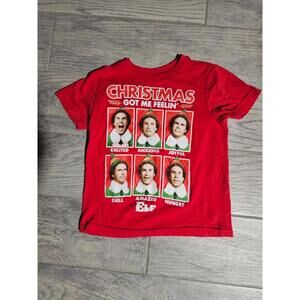 Boy's Elf Shirt Movie Christmas Got Me Feelin' Buddy Hobbs Size X Small XS RED